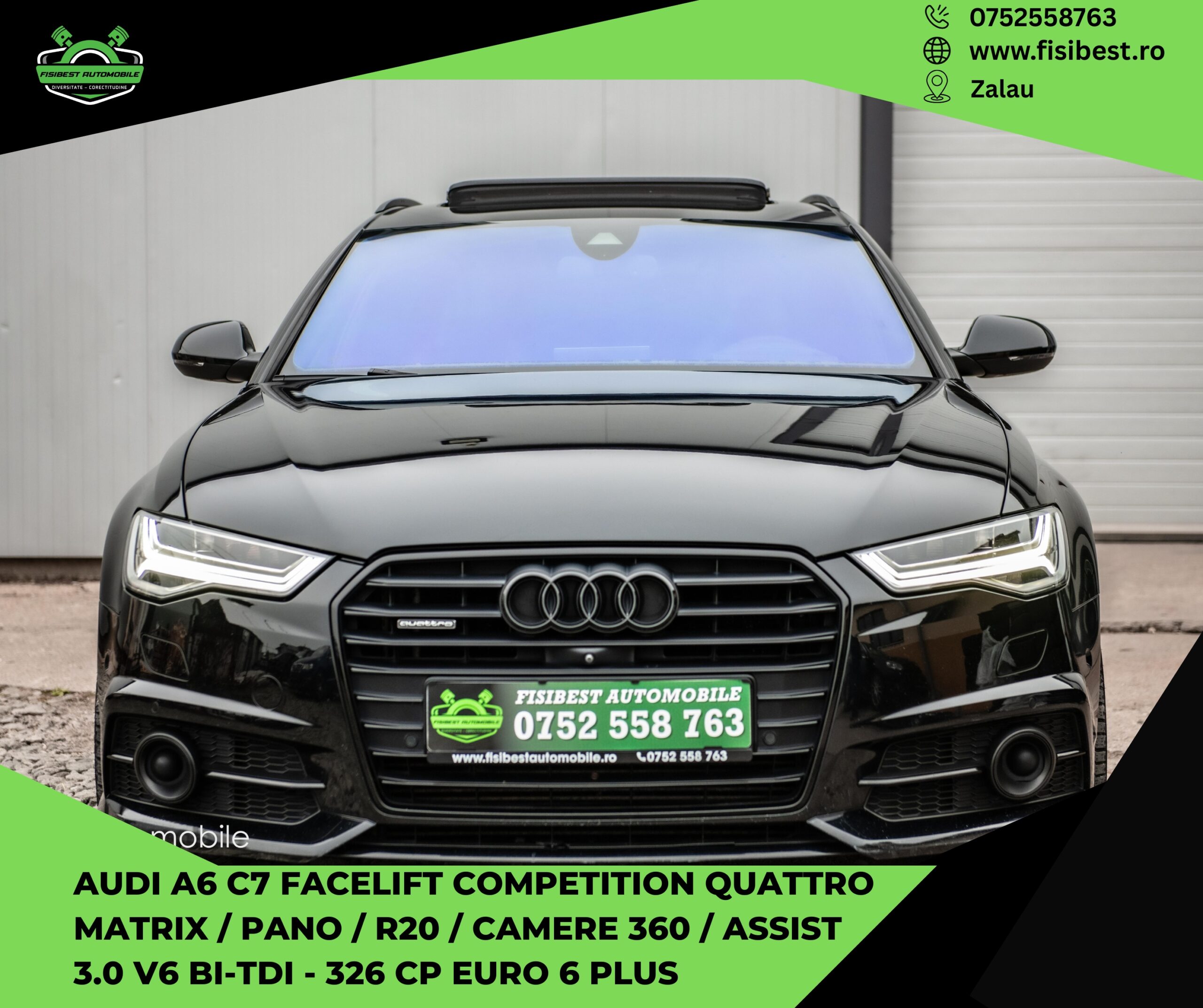🔊 Audi A6 Competiton Facelift 2015 BiTDI Quattro® ✨ Garantie INTEGRALA 24 Luni ⬆️