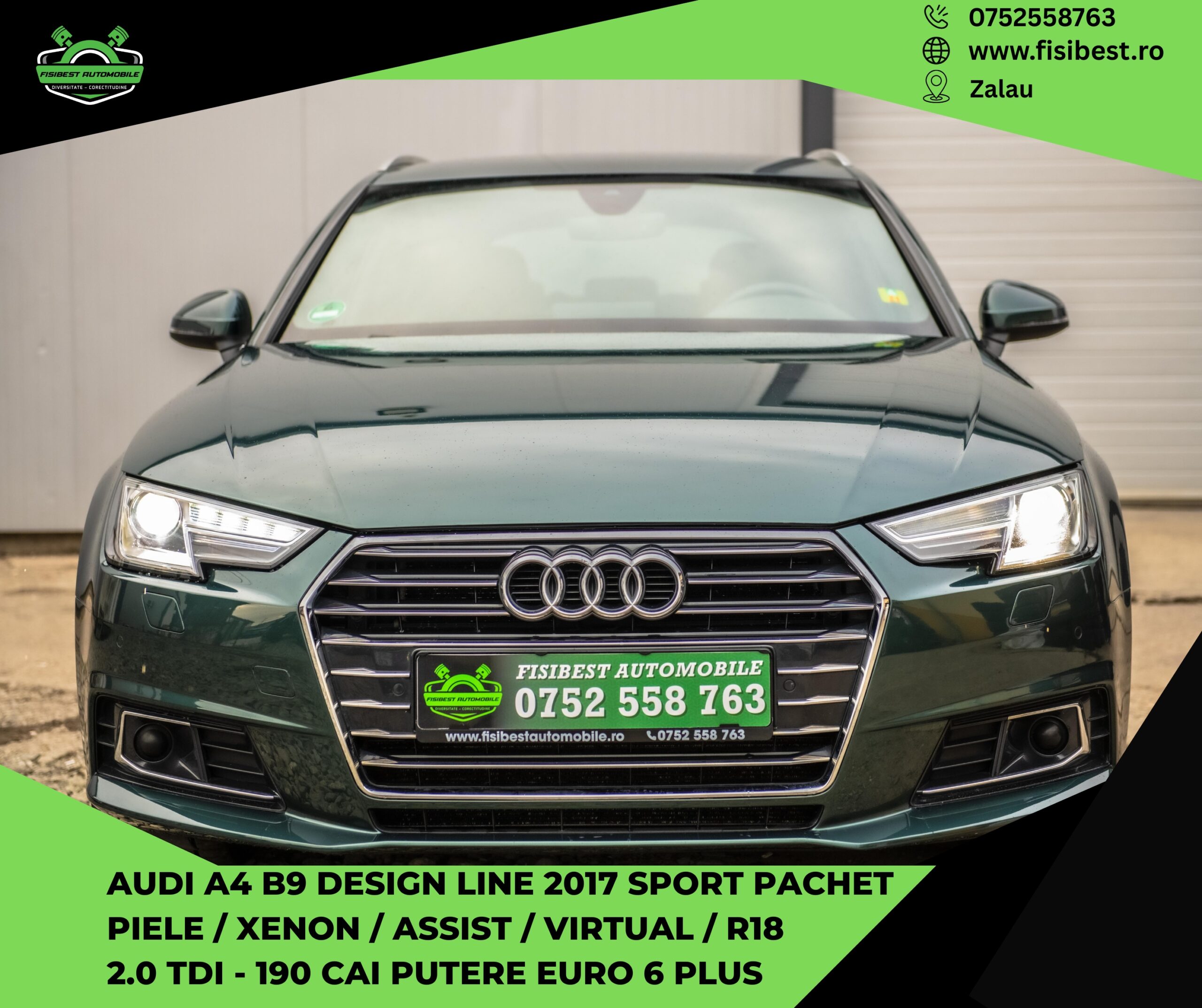 🔊 Audi A4 B9 Design Line 2017 Sport Pachet✨ Garantie 12 Luni ⬆️