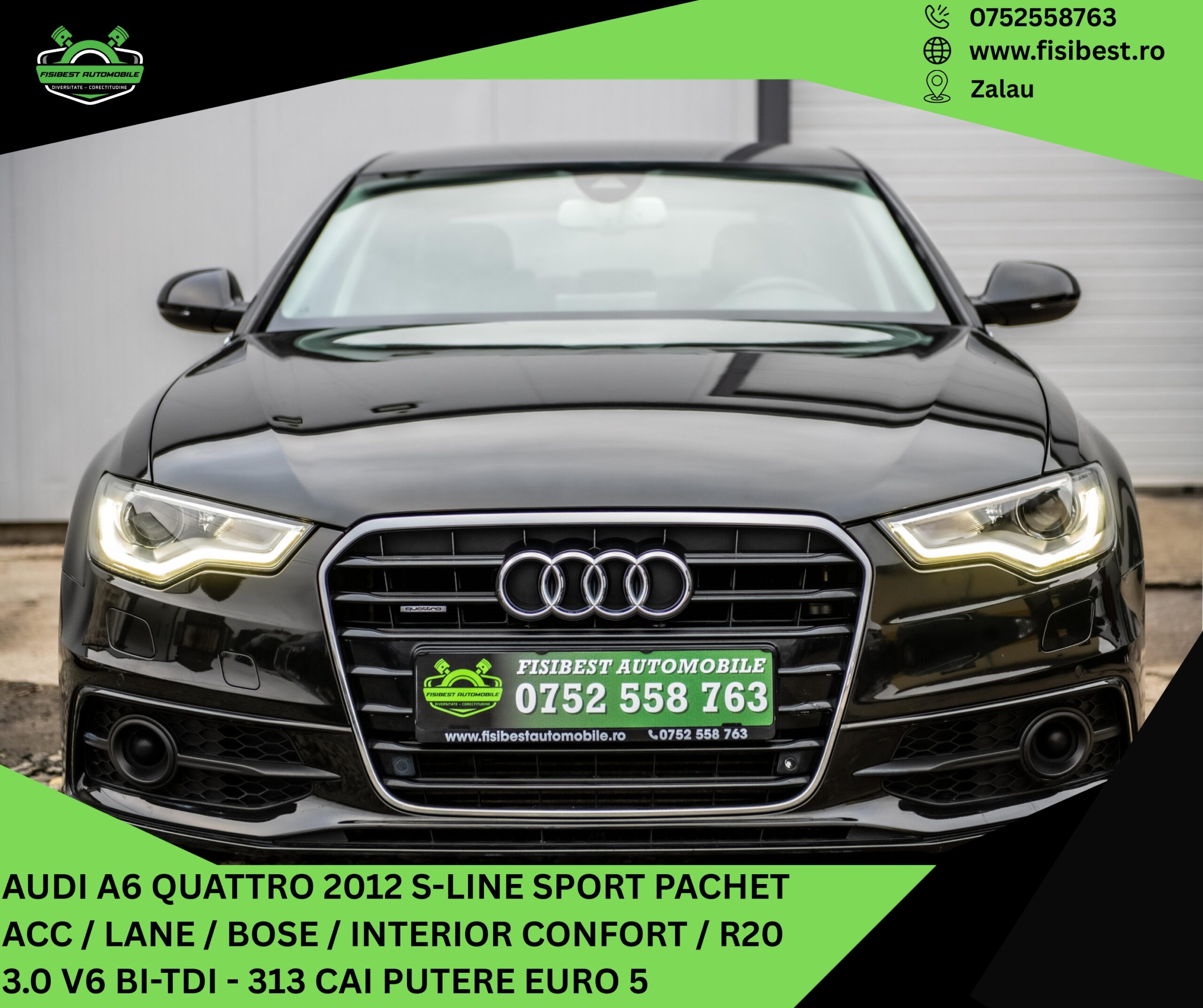 🔊 Audi A6 2013 Bi-TDI Quattro S-Line ✨ Garantie 12 Luni ⬆️