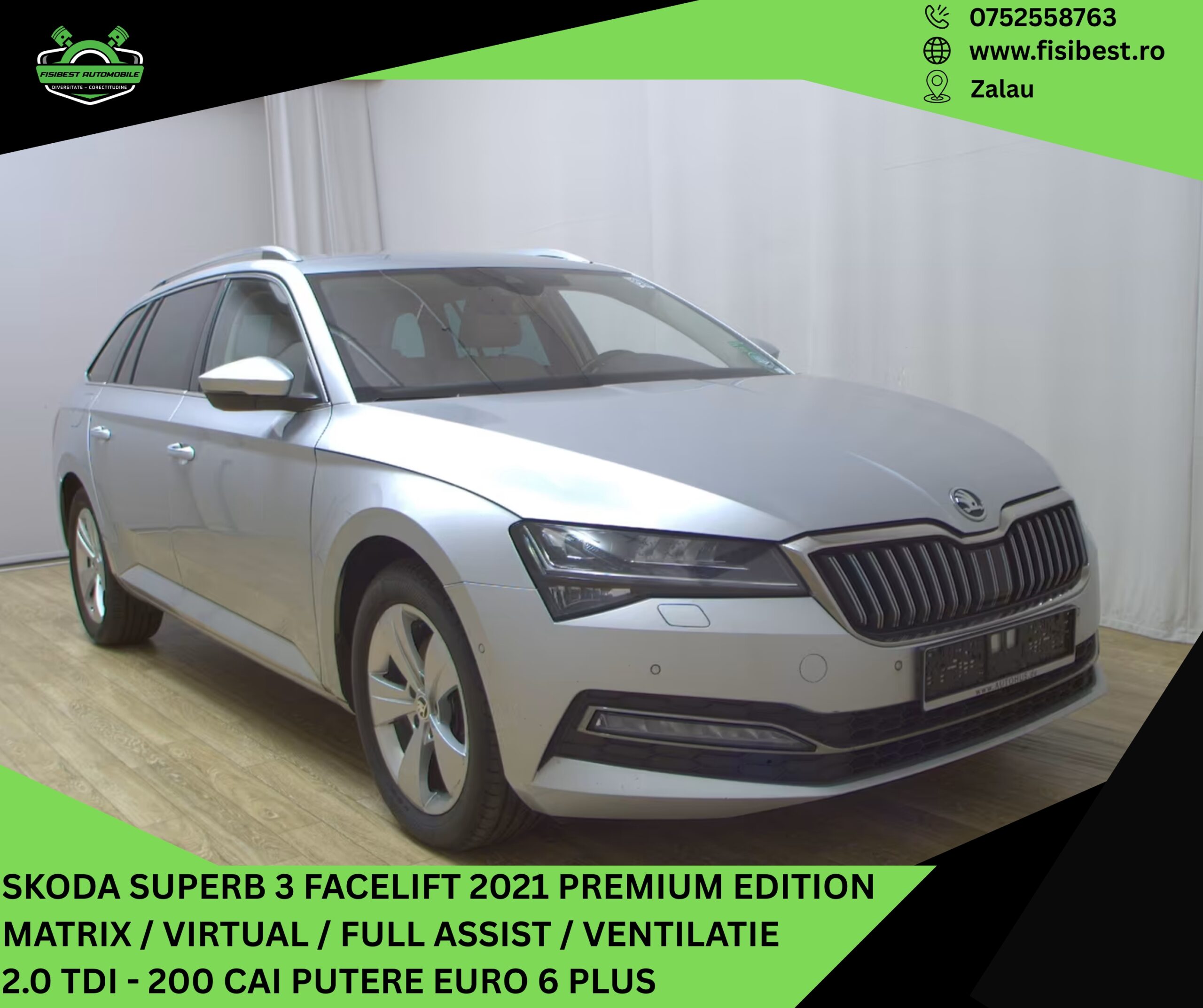 🔊 Superb 3 Facelift 2.0 TDI Premium Edition 2021 ✨ Garantie INTEGRALA 2 Ani ⬆️