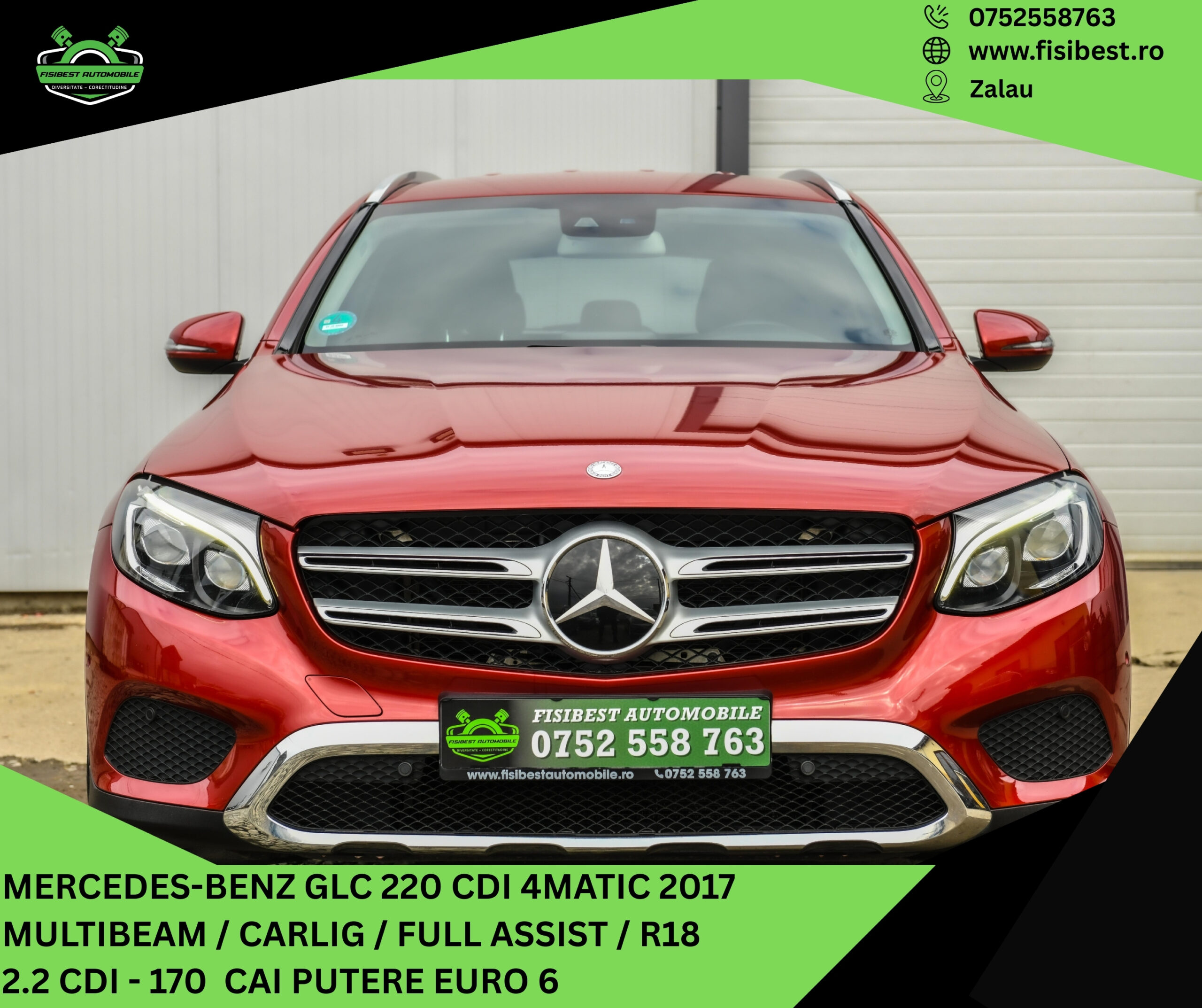 🔊 Mercedes-Benz GLC 2017 4Matic 9G-Tronic ✨ Garantie Integrala 2 Ani ⬆️