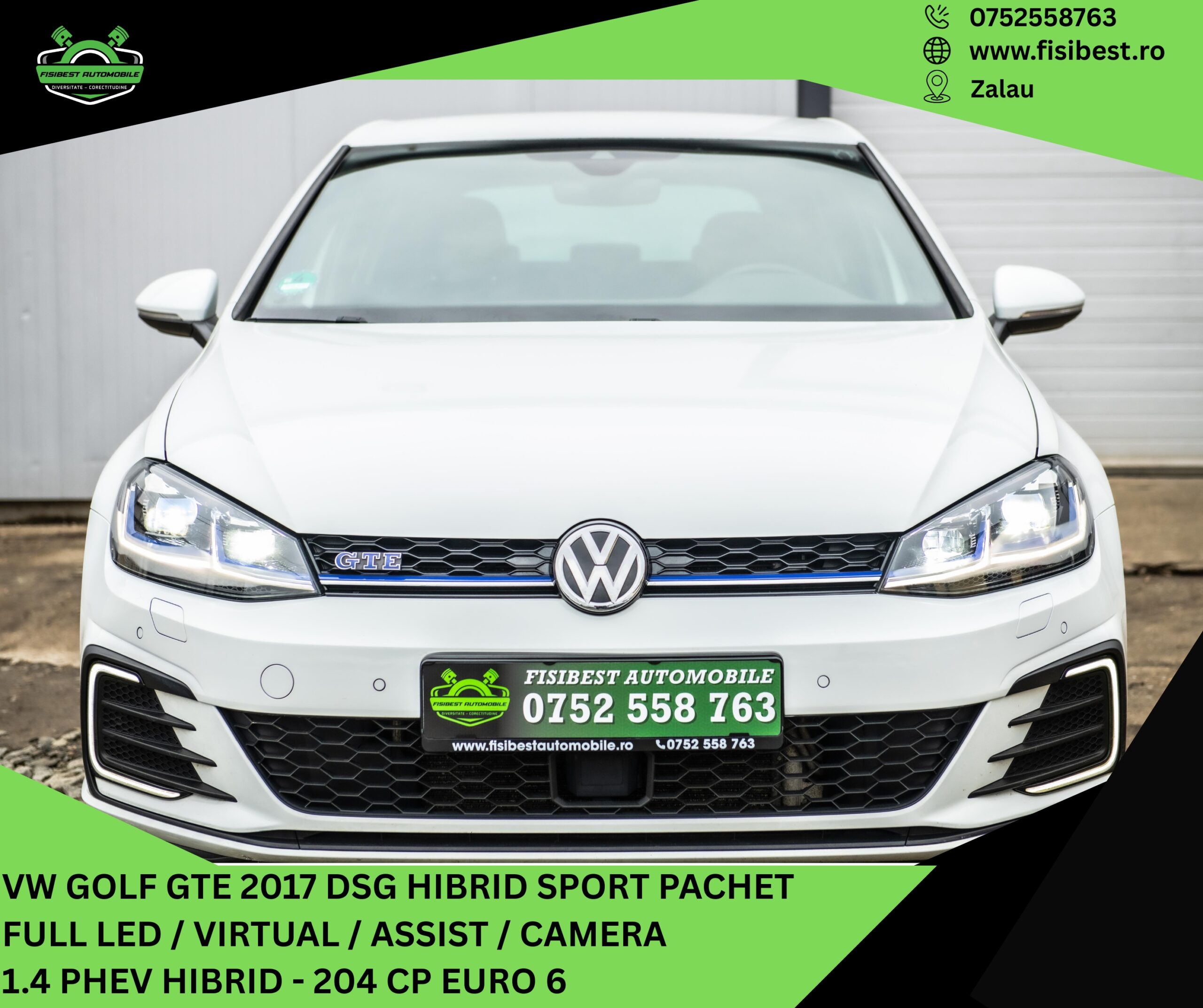 🔊 VW Golf GTE 2017 DSG Hibrid – 204 CP ✨ Garantie INTEGRALA 2 Ani ⬆️