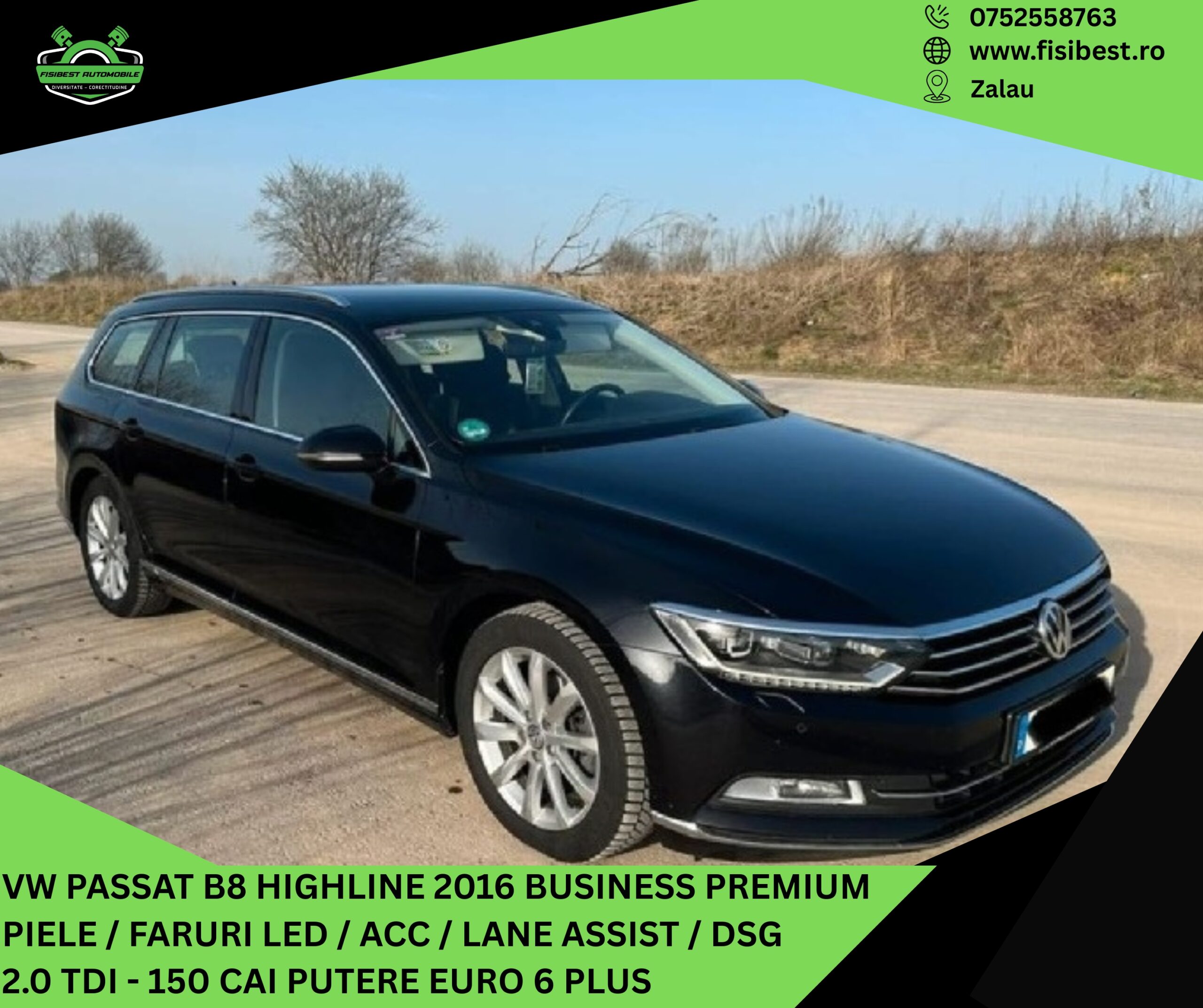 🔊 VW Passat B8 Highline 2016 "Business Premium" Package ✨ Garantie INTEGRALA 2 Ani ⬆️
