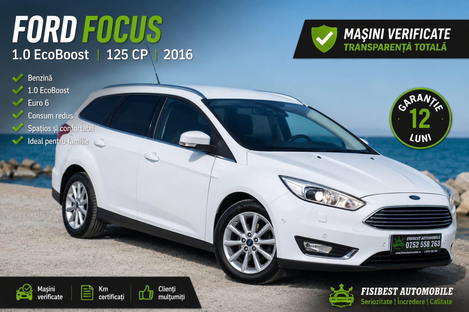 🔊 Ford Focus Mk3 Facelift 2015 Titanium Plus ✨ Garantie 12 Luni ⬆️