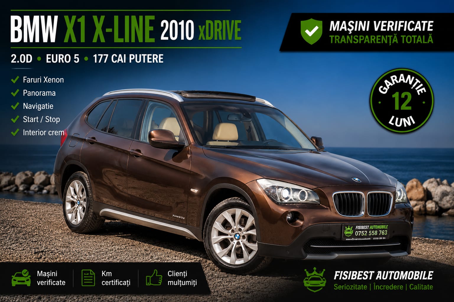 🔊 BMW X1 2010 X-Line E84 xDrive ✨ Garantie 12 Luni ⬆️