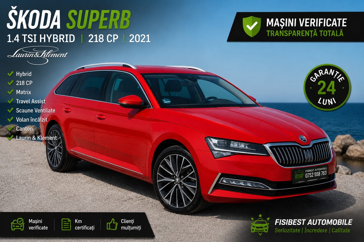 🔊 Skoda Superb Laurin & Klement 2021 ✨ Garantie INTEGRALA 2 Ani ⬆️