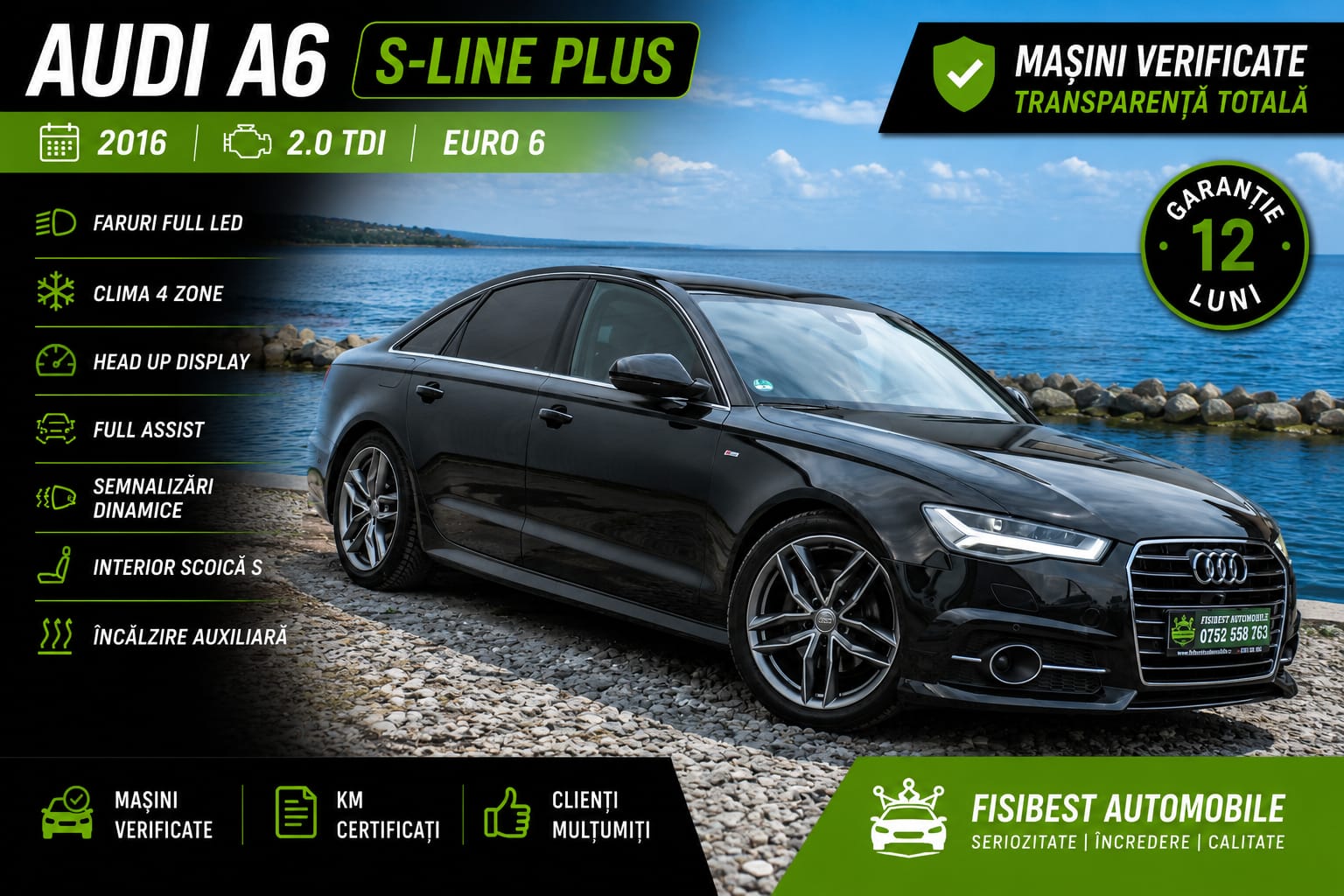 🔊 Audi A6 C7 Facelift 2016 S-Line Plus✨ Garantie 12 Luni ⬆️