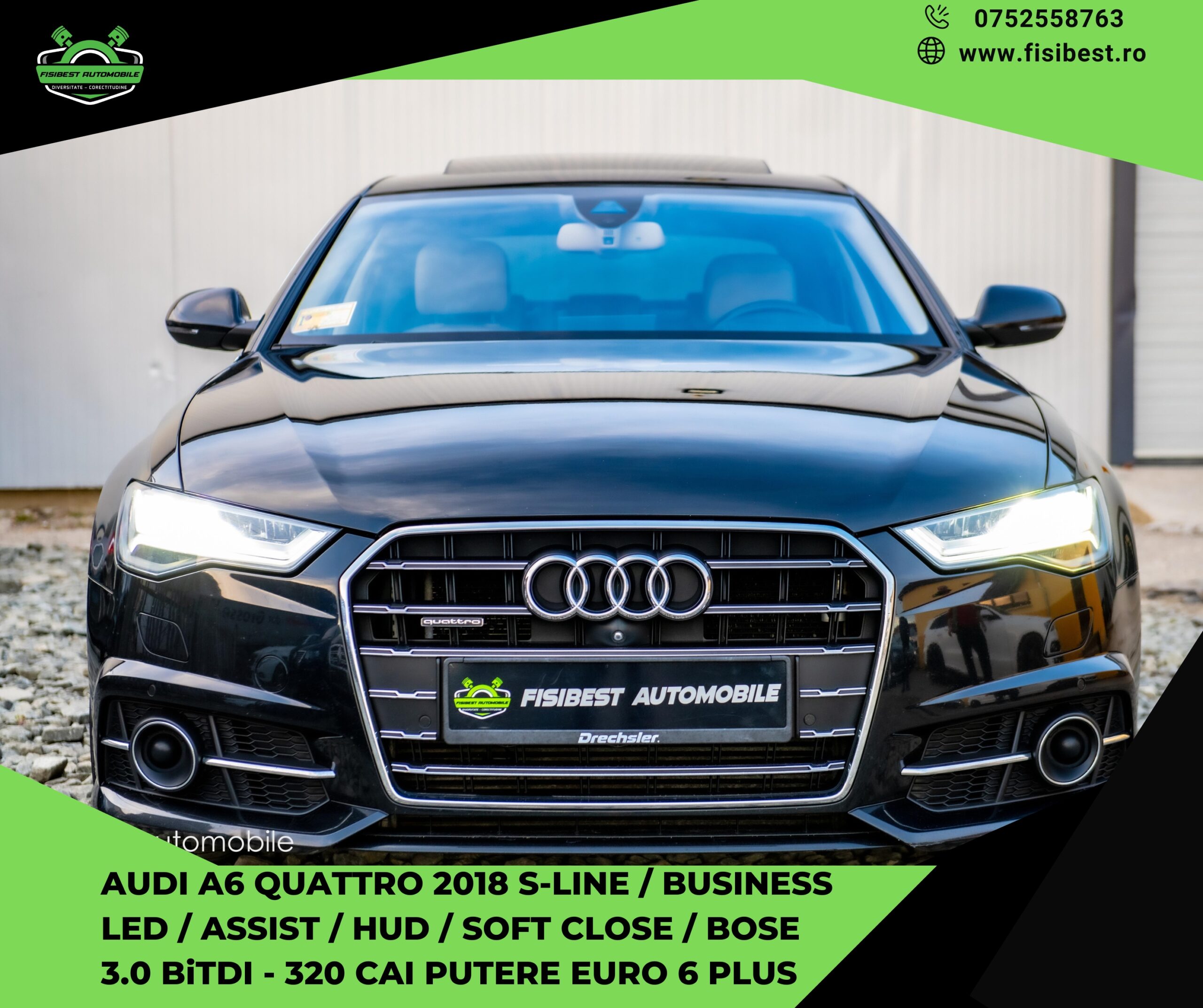 🔊 Audi A6 2018 BiTDI Quattro S line selection / Business Package Plus ⬆️