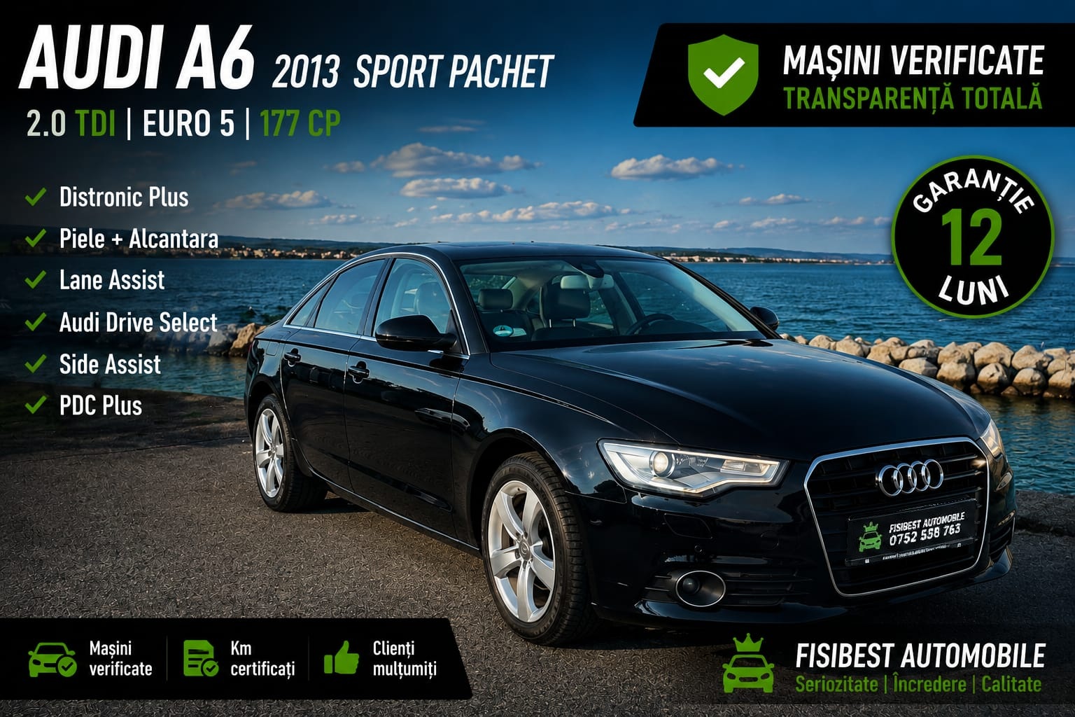 🔊 Audi A6 C7 Sport Pachet 2013 ✨ Garantie 12 Luni ⬆️