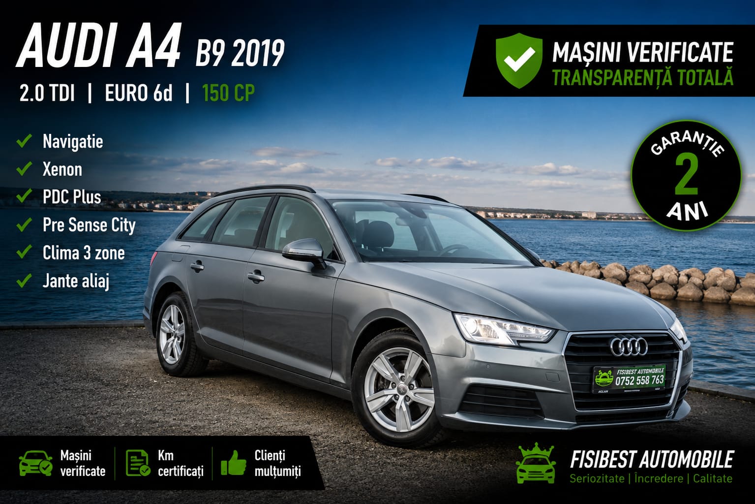 🔊 Audi A4 B9 2019✨ Garantie INTEGRALA 2 Ani ⬆️
