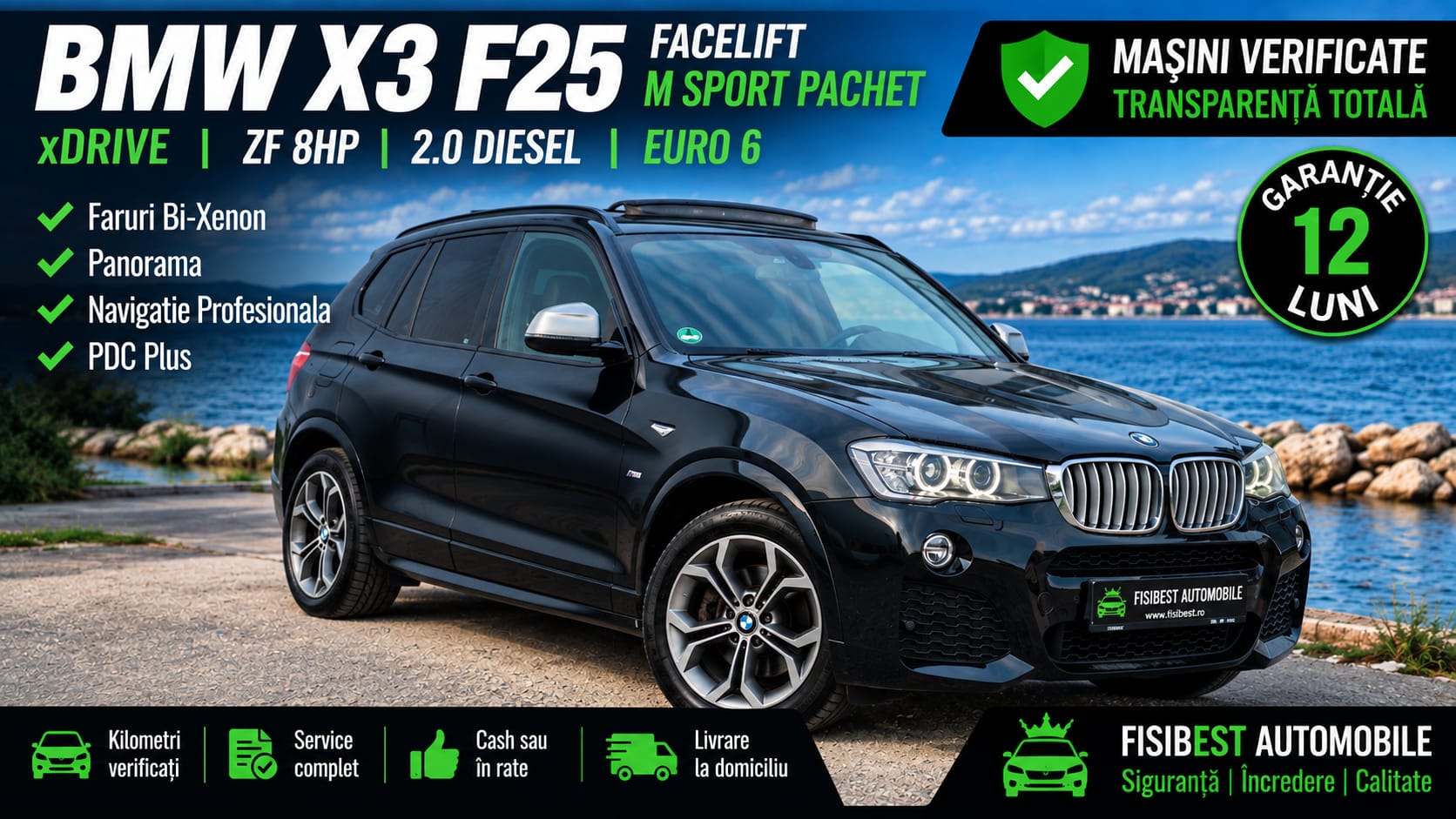 🔊 BMW X3 F25 Facelift M Sport Pachet xDrive ✨ Garantie 12 Luni ⬆️