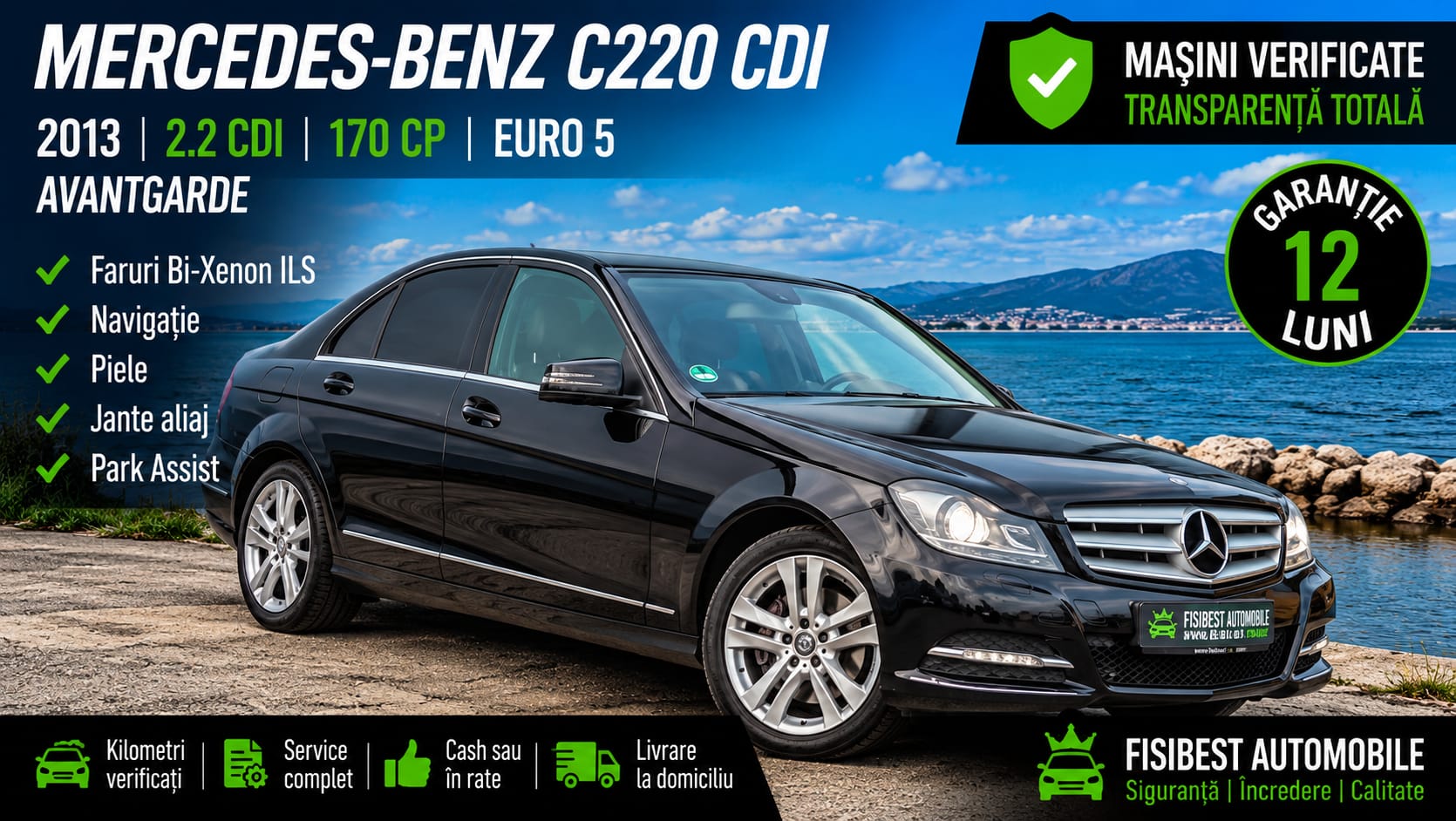 🔊 Mercedes-Benz C220 CDI 2013 Avantgarde ✨ Garantie 12 Luni ⬆️